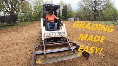 diy skid steer land leveler|driveway leveler for skid steer.